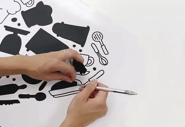 Aplicación de un vinilo de corte